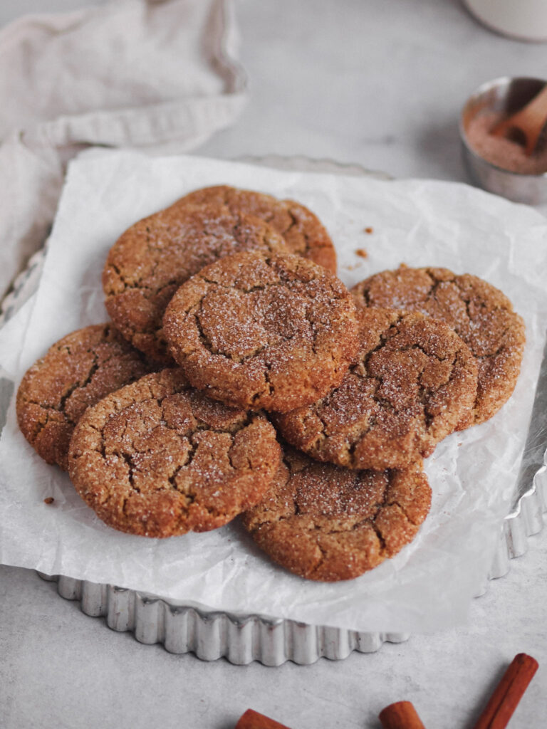 Healthier Vegan Gingerbread Snickerdoodles