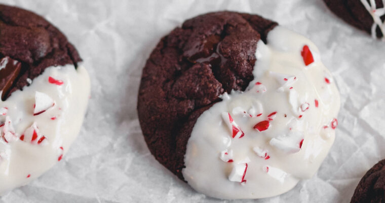 Peppermint Mocha Vegan Brownie Cookies