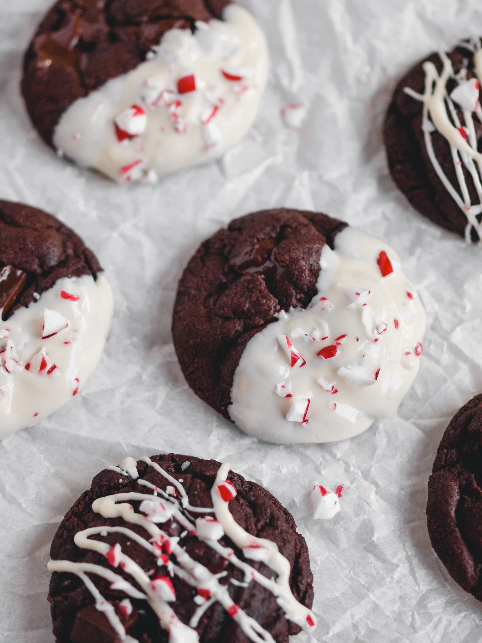 Peppermint Mocha Vegan Brownie Cookies