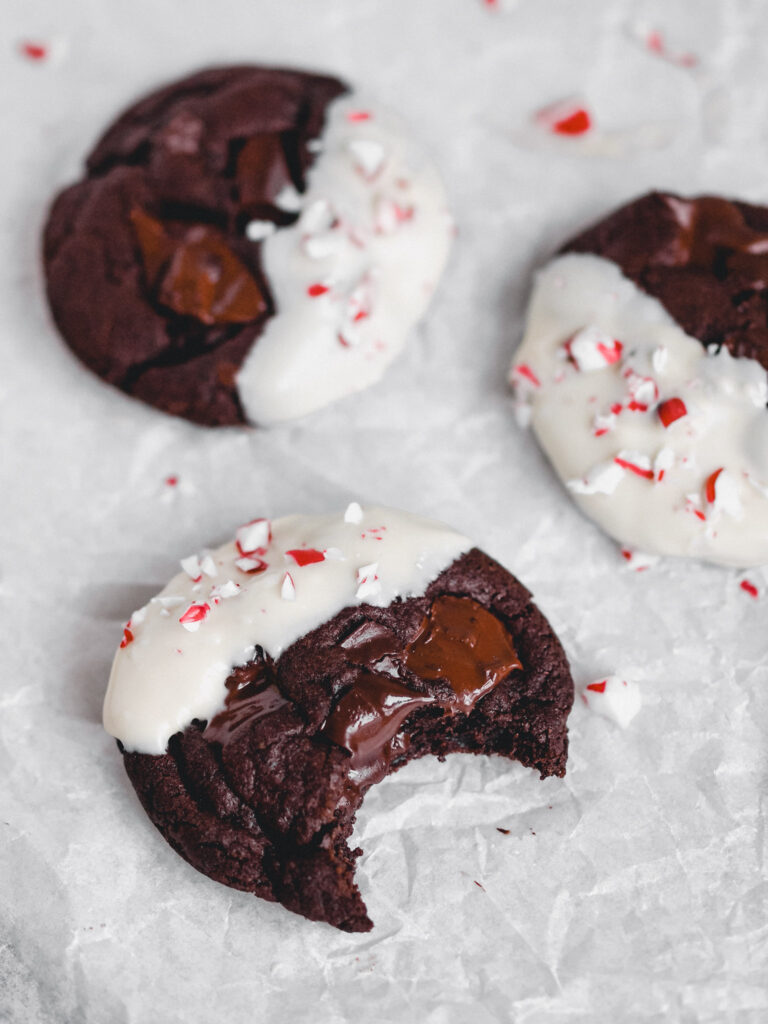 Peppermint Mocha Vegan Brownie Cookies