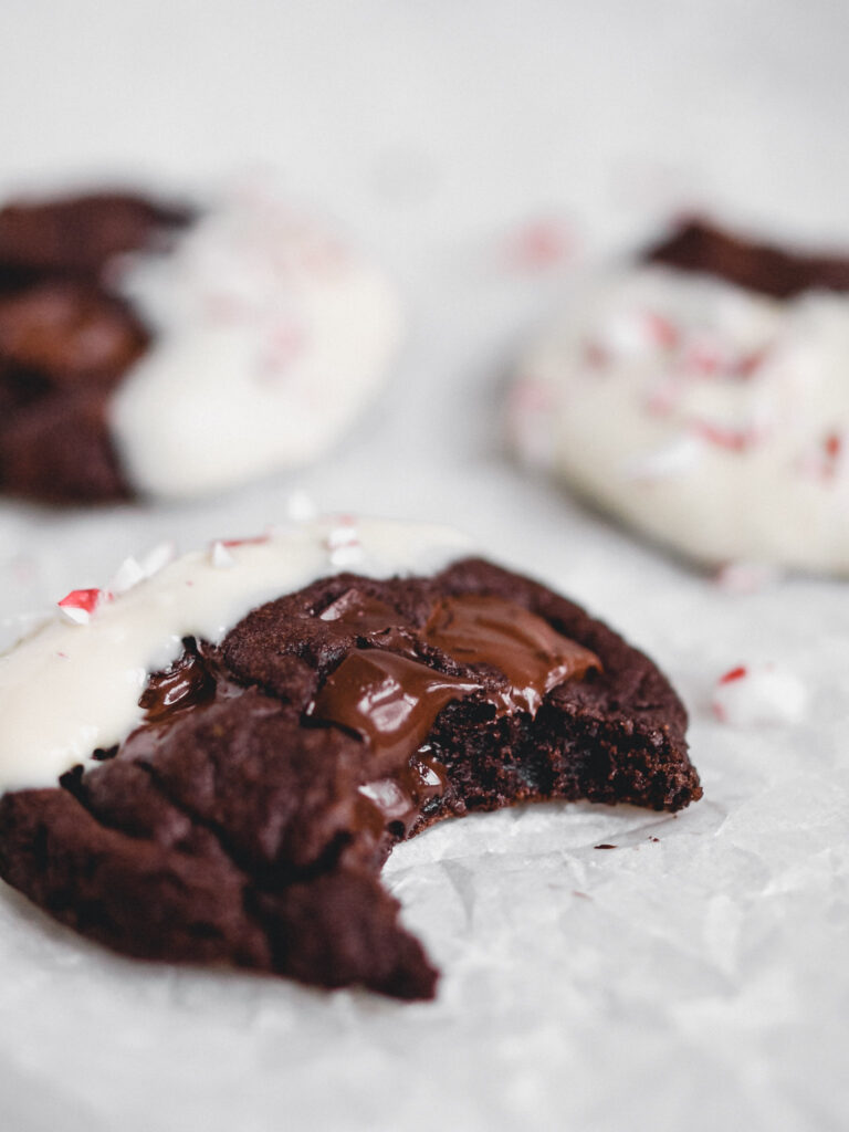 Peppermint Mocha Vegan Brownie Cookies