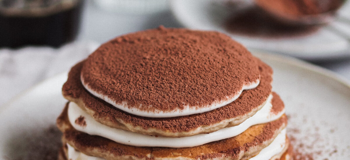 Fluffy Tiramisu Vegan Pancakes