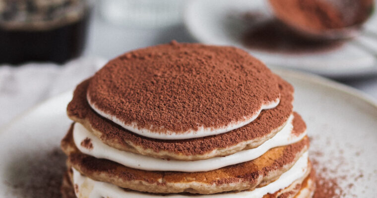 Fluffy Tiramisu Vegan Pancakes