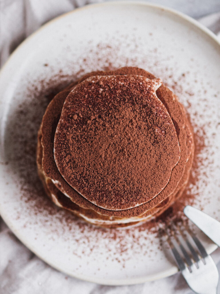 Fluffy Tiramisu Vegan Pancakes