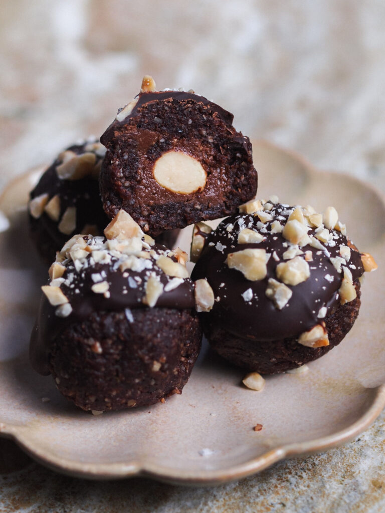 Healthy Vegan Copycat Ferrero Rocher