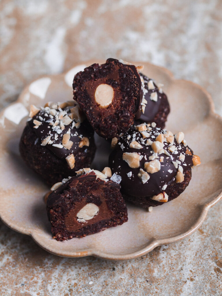 Healthy Vegan Copycat Ferrero Rocher