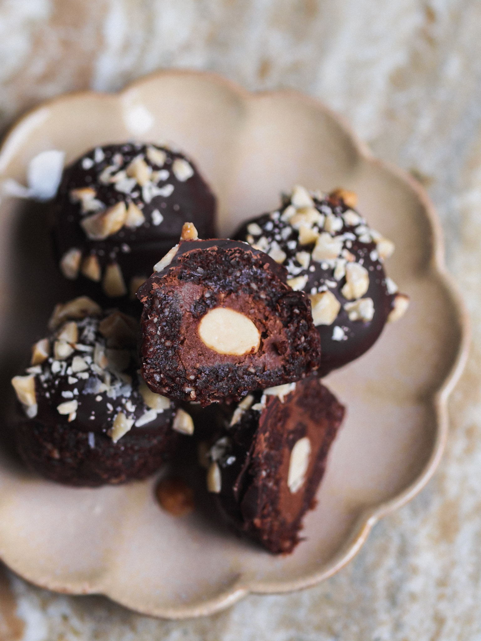 Healthy Vegan Copycat Ferrero Rocher