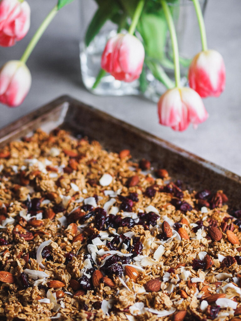 cardamom coconut cranberry healthy granola