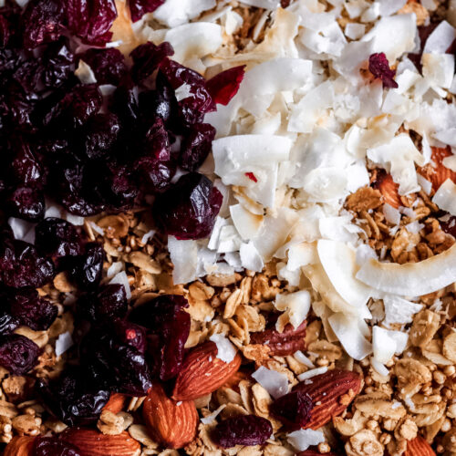 cardamom coconut cranberry healthy granola