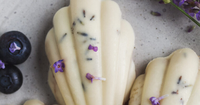 Blueberry Lavender Vegan Madeleines