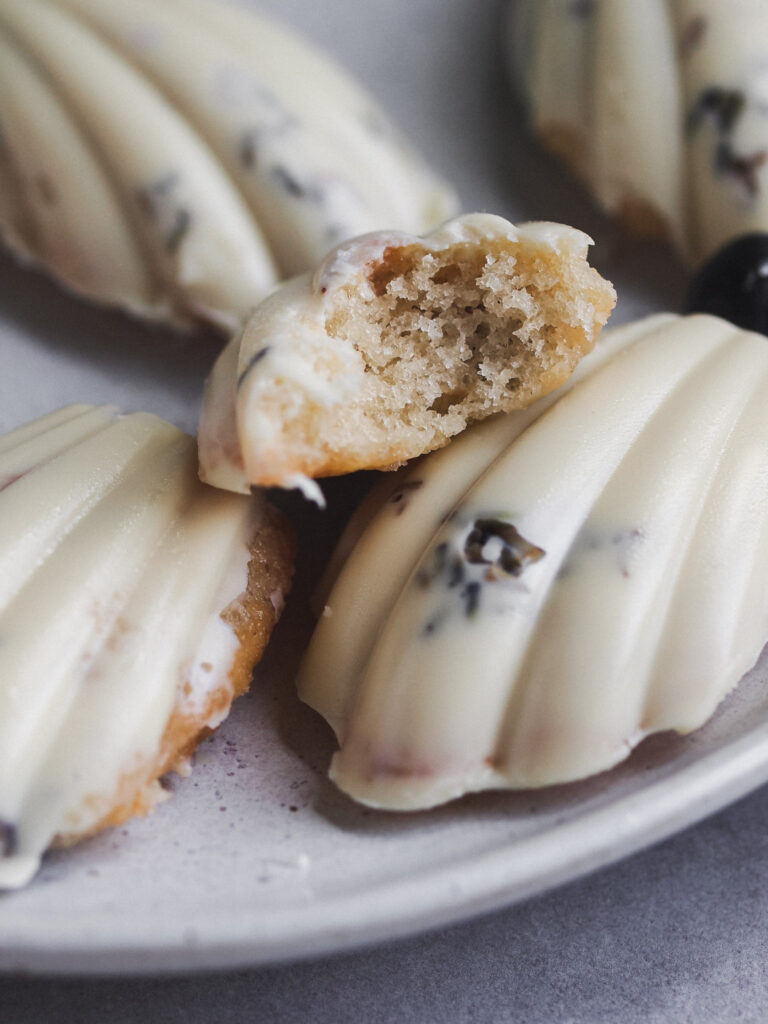 Blueberry Lavender Vegan Madeleines