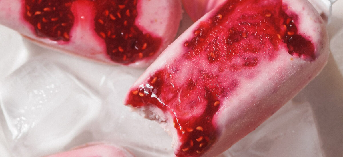 Healthy Peach Raspberry Creamy Vegan Popsicles