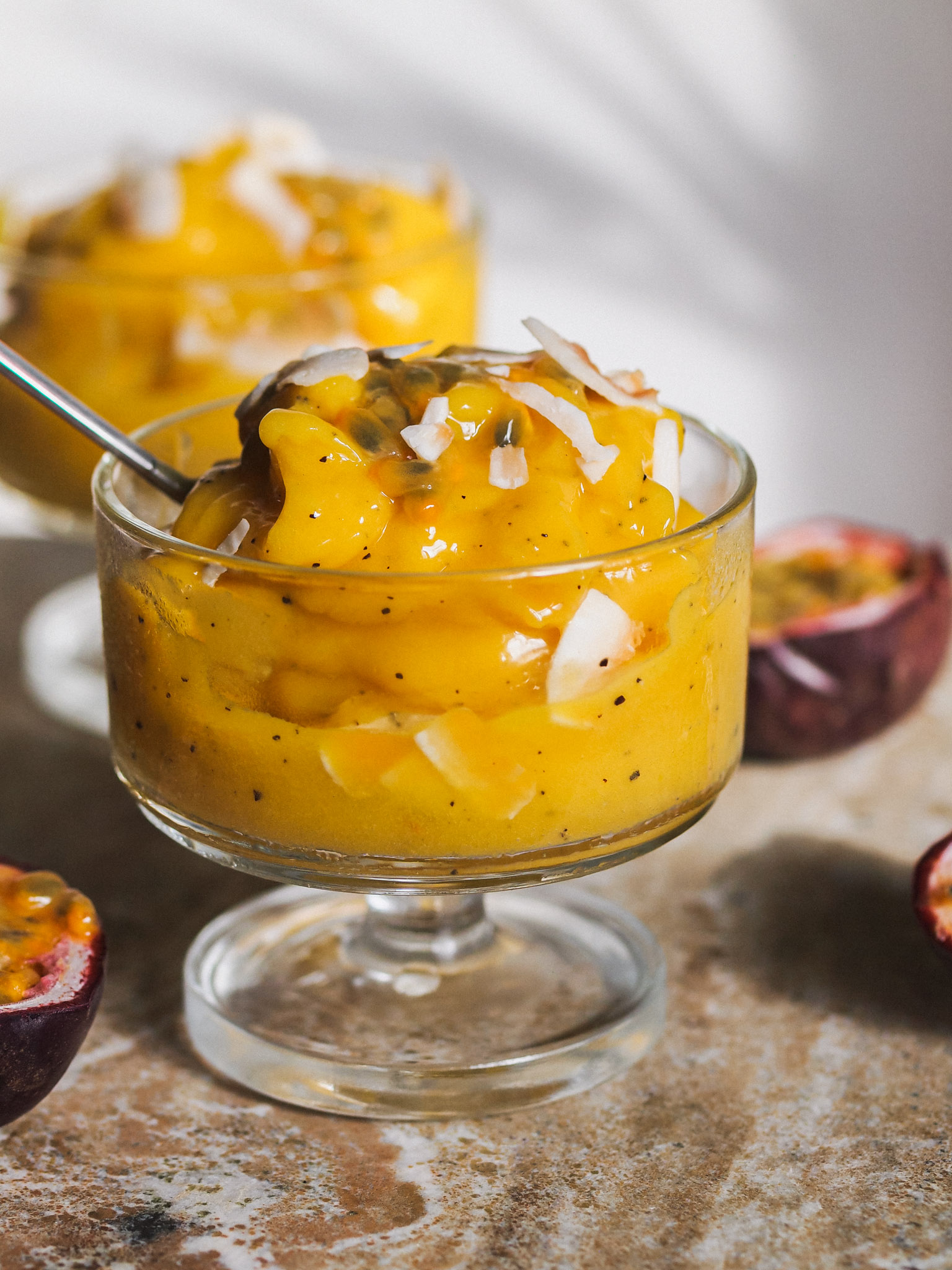 Healthy Tropical Sunshine Sorbet