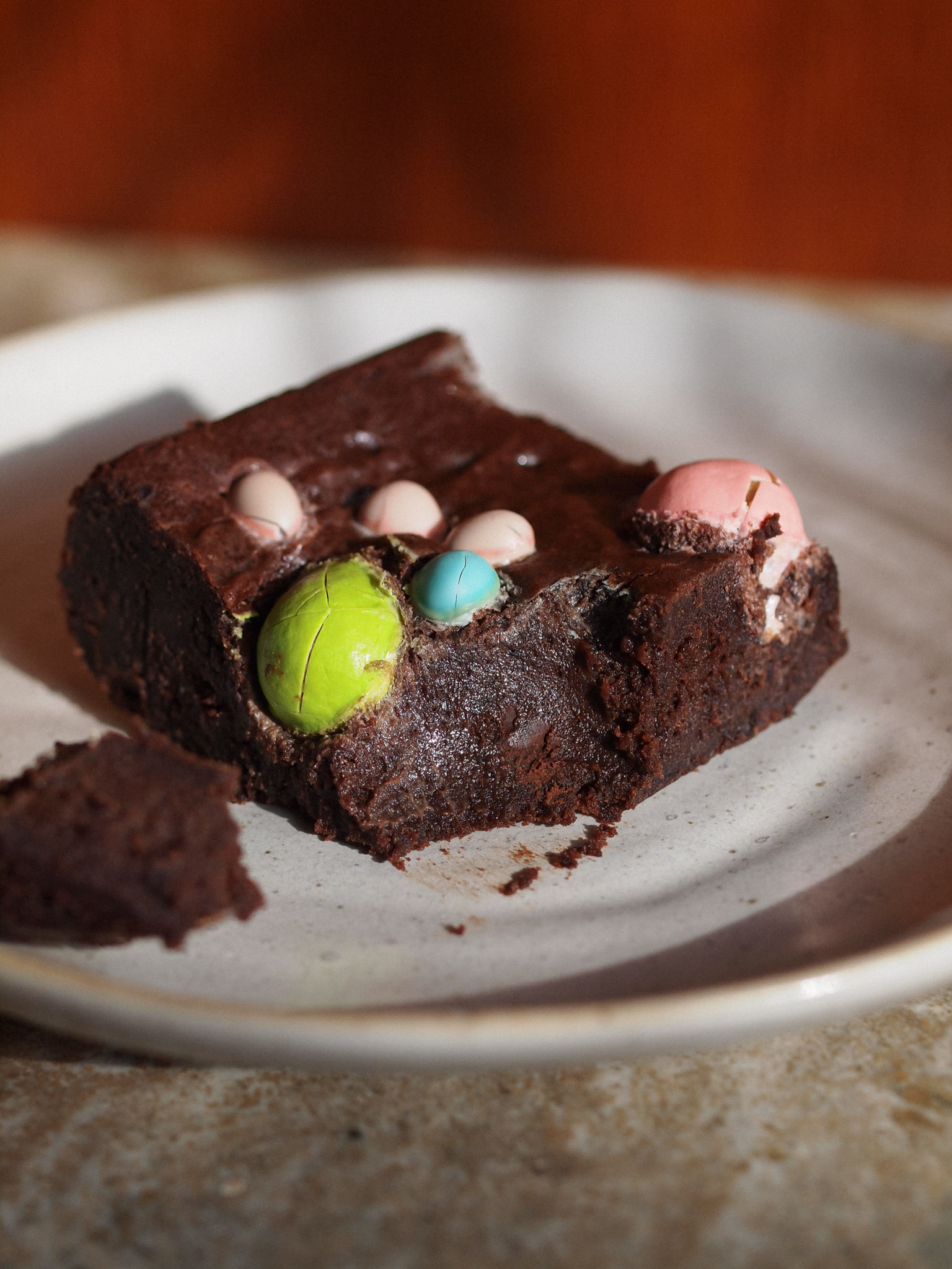 healthier fudgy easter brownies