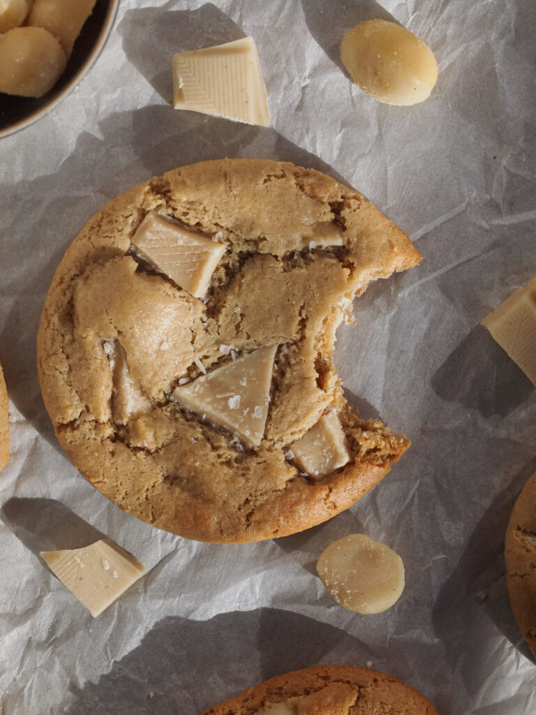 Healthier White Chocolate Macadamia Cookies